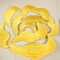 2 Pieces Golden Yellow Embroidered Rose Appliques 5.5" Iron On Flower Patch Set